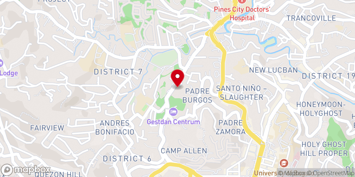 Map showing location of Guiding Light Christian Church