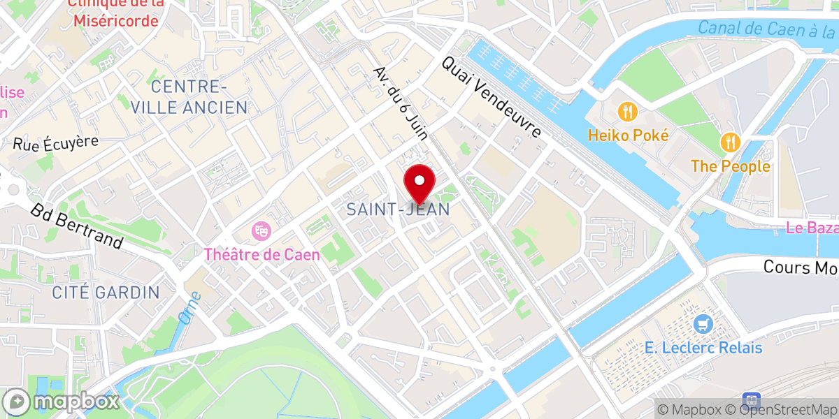 Map showing location of Église Saint-Jean