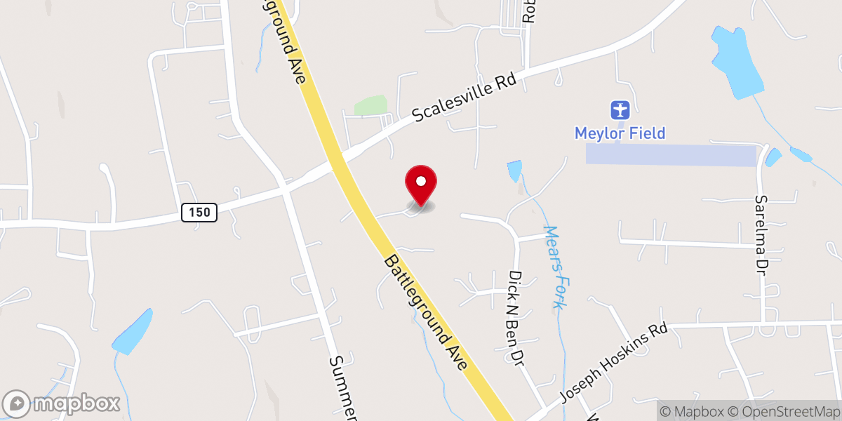 Map showing location of The Lord's Church of Greater Greensboro