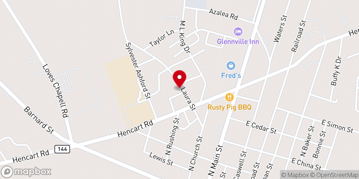 Map showing location of St James Ame Church