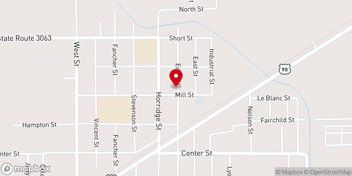 Map showing location of St. James Baptist Church