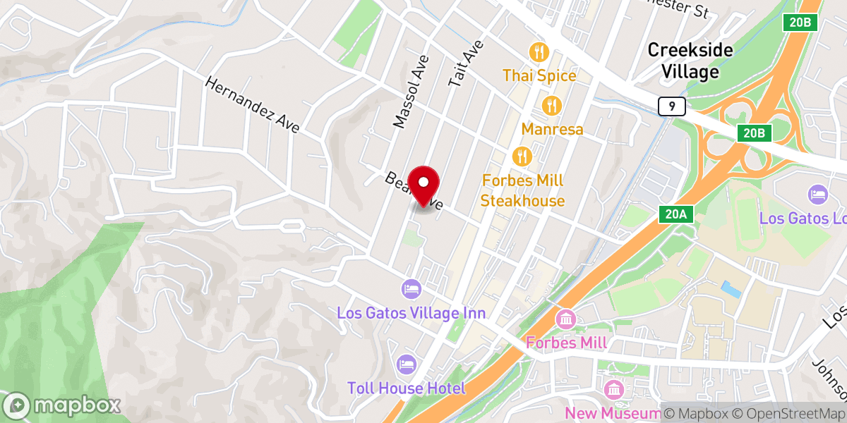 Map showing location of Society of St Vince de Paul - St. Mary Los Gatos Conference