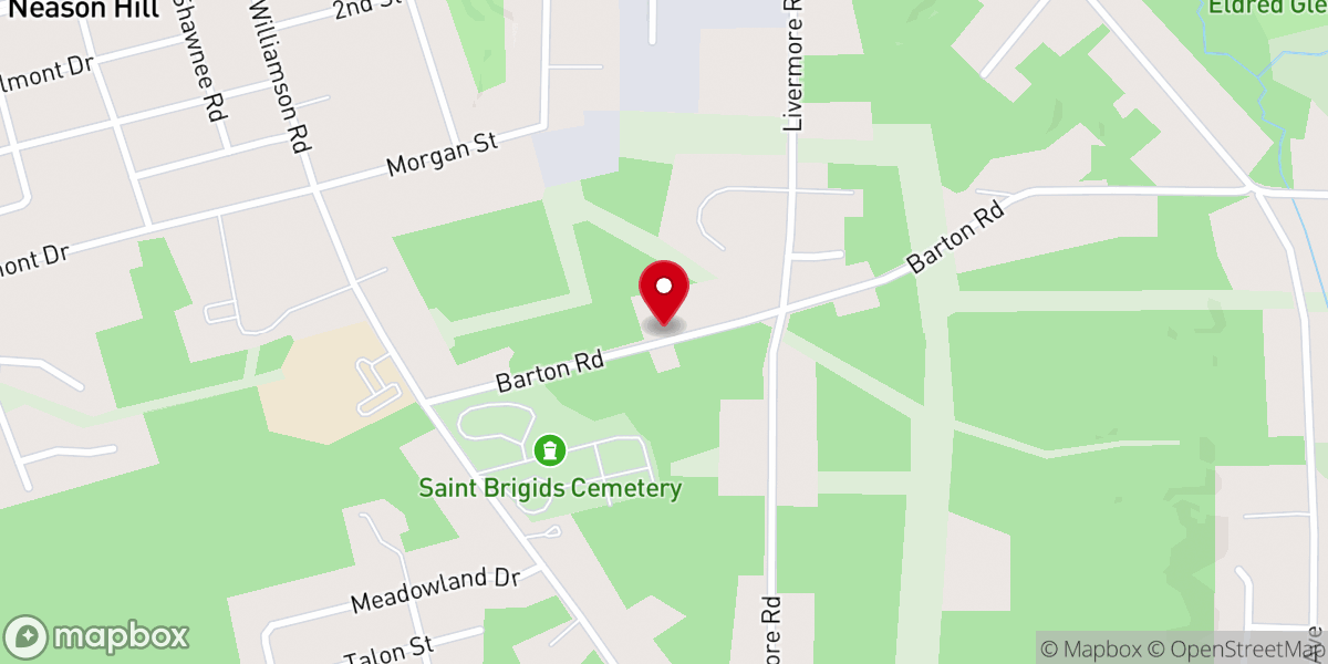 Map showing location of Barton Road United Brethren