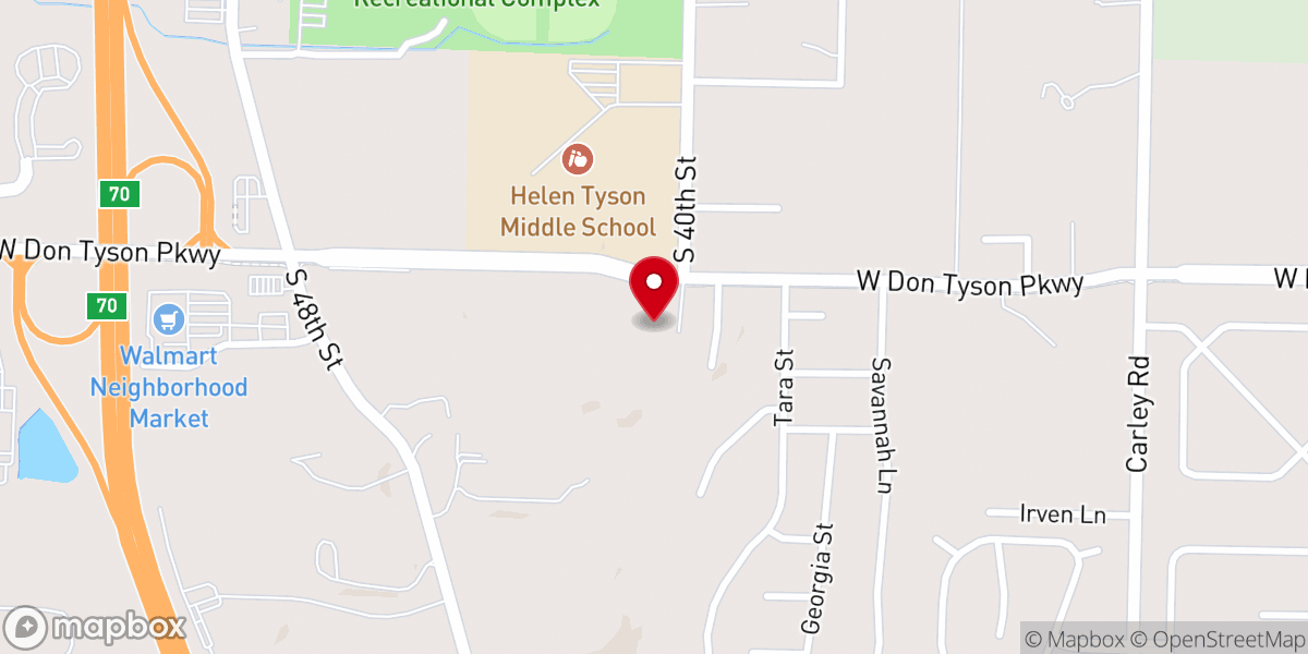 Map showing location of Springdale Fellowship Seventh-day Adventist Church