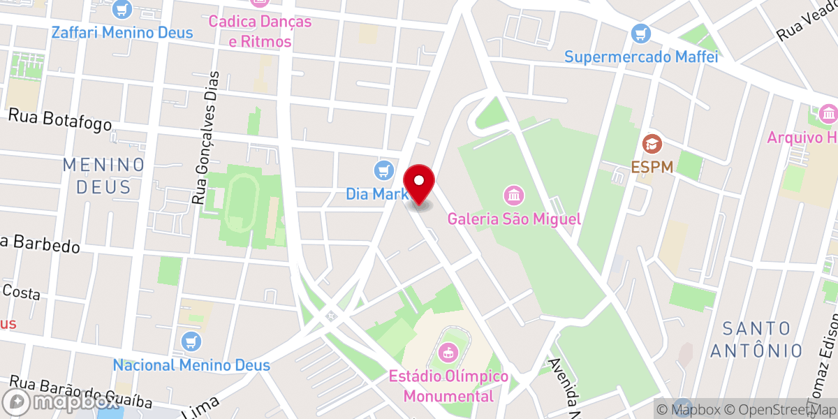 Map showing location of Igreja Brasa
