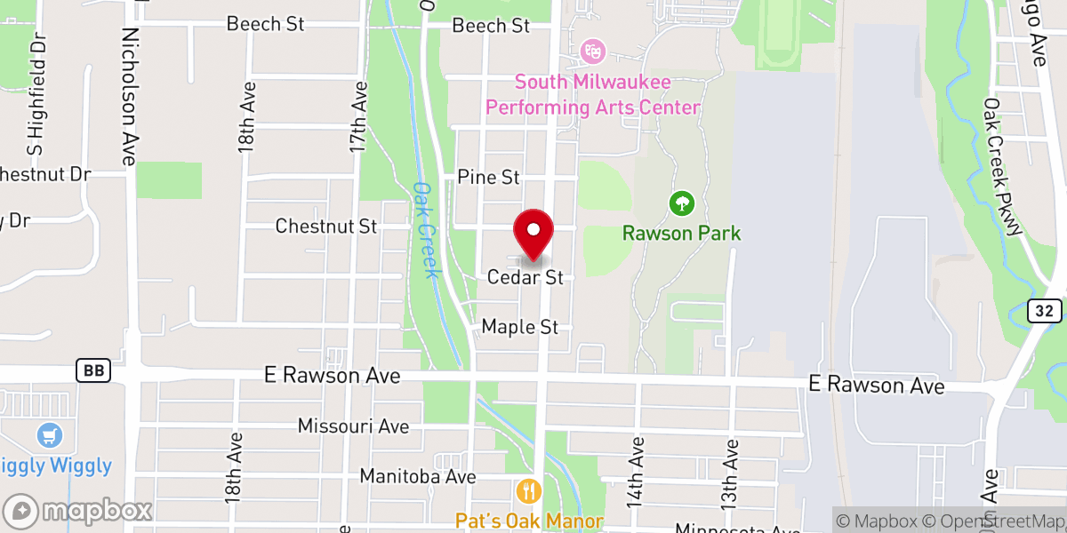 Map showing location of Sts. Peter and Paul PNCC