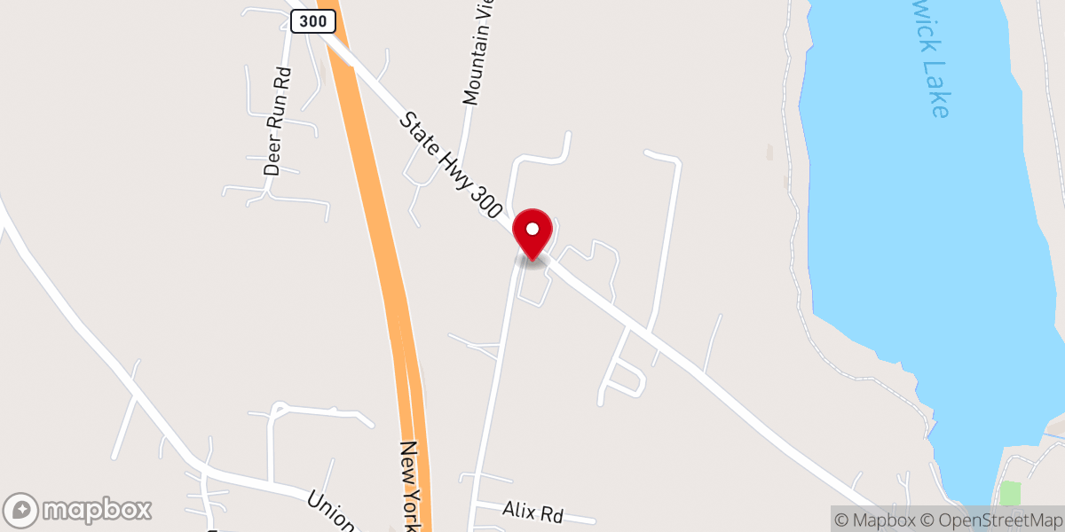 Map showing location of East Leptondale Church