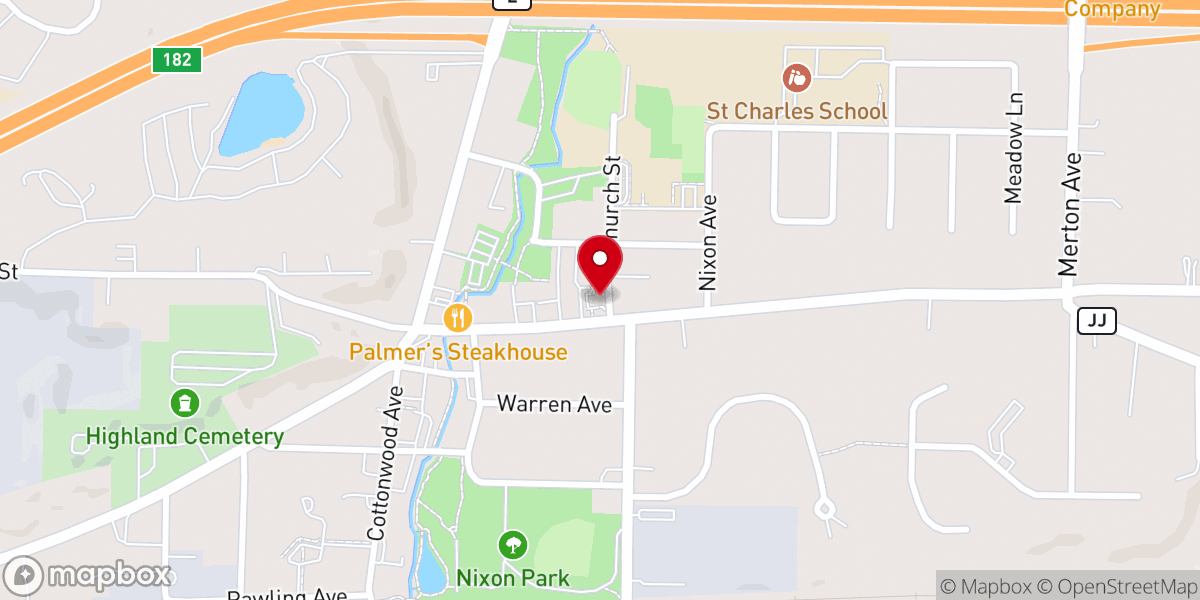 Map showing location of Noffke Matthew W