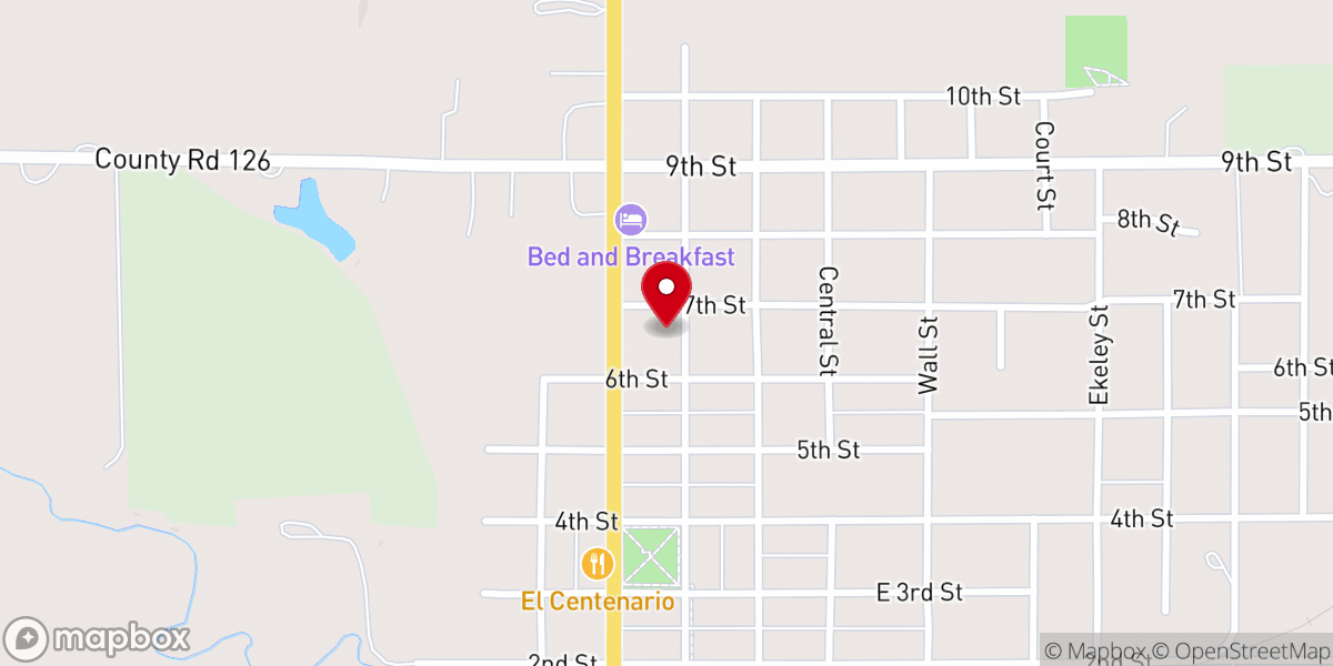 Map showing location of Salem Lutheran Church