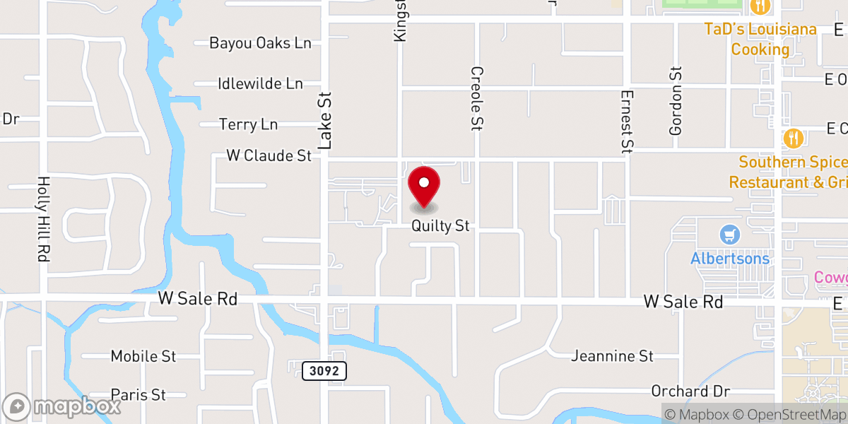 Map showing location of Our Lady Queen of Heaven Family Life Center