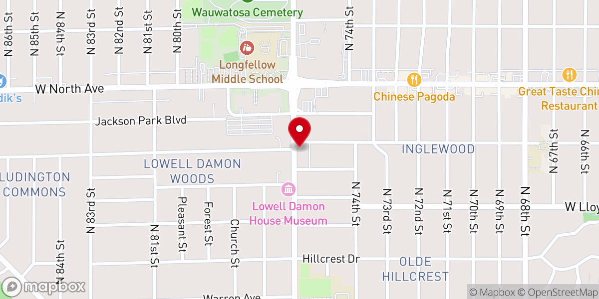 Map showing location of Sts. Constantine & Helen Greek Orthodox Church