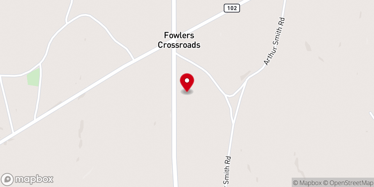 Map showing location of Mount Home Baptist Church