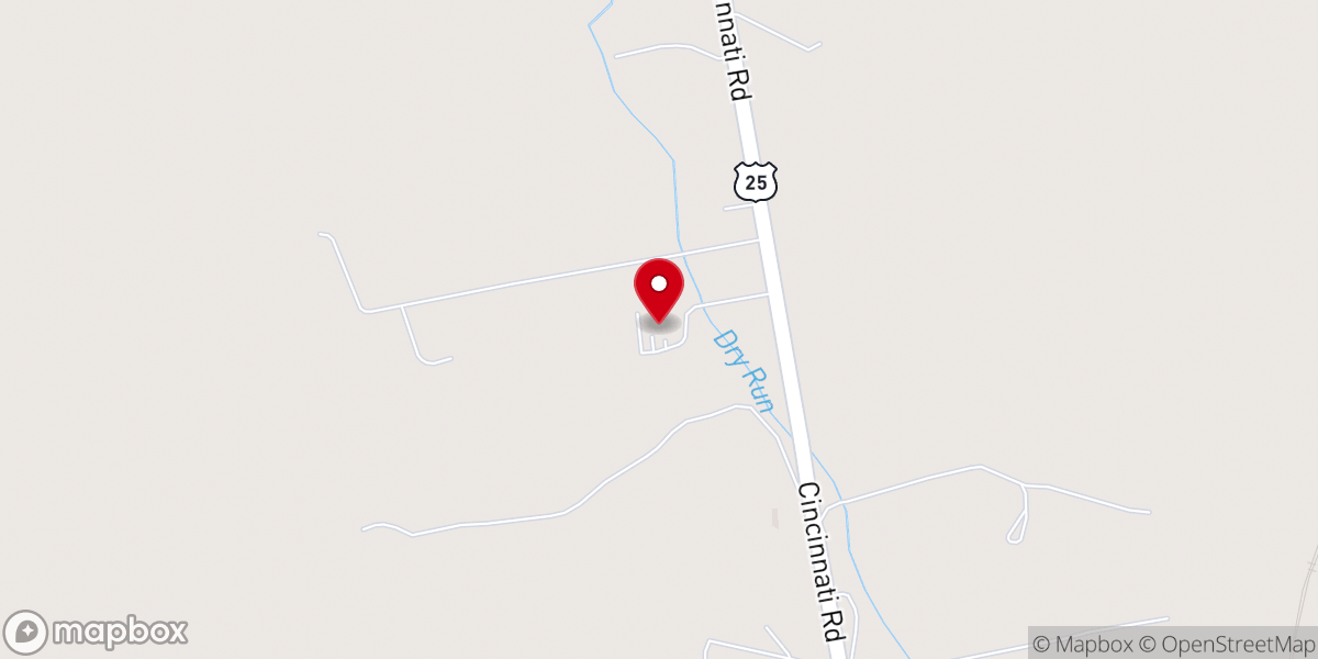 Map showing location of Scott County Church of Christ