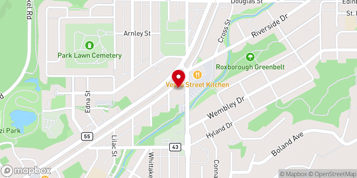 Map showing location of Sudbury Chinese Missionary Church