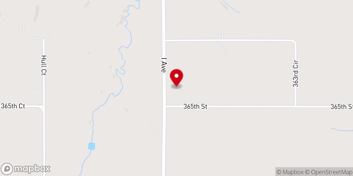 Map showing location of Crossroad Evangelical Free Church