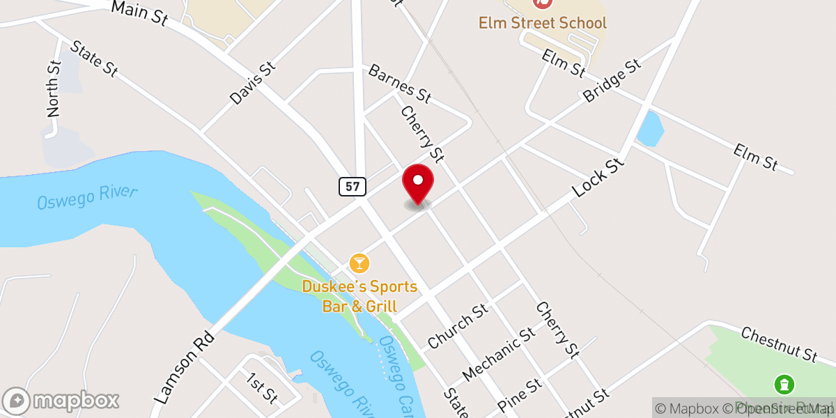 Map showing location of First Congregational United