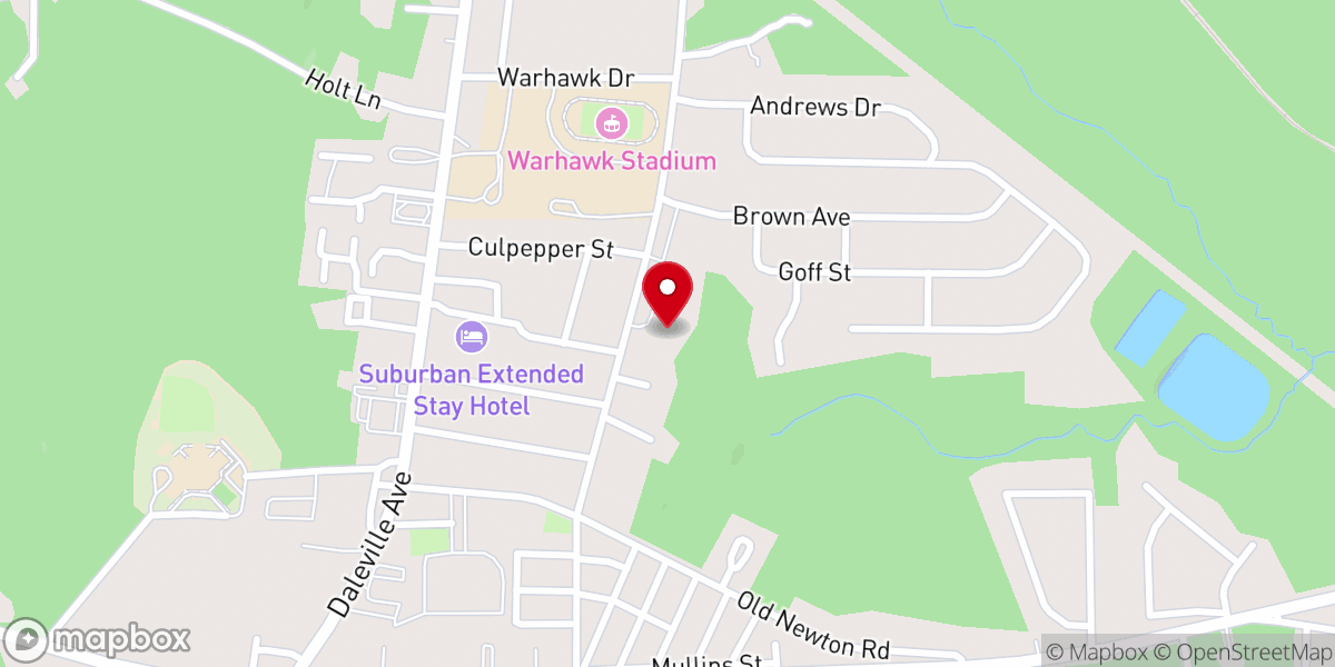 Map showing location of New Life Haitian Baptist Church