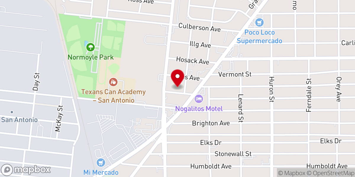 Map showing location of San Esteban Lutheran Church