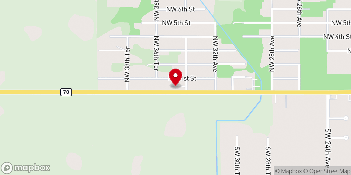 Map showing location of House of Refuge Ministries