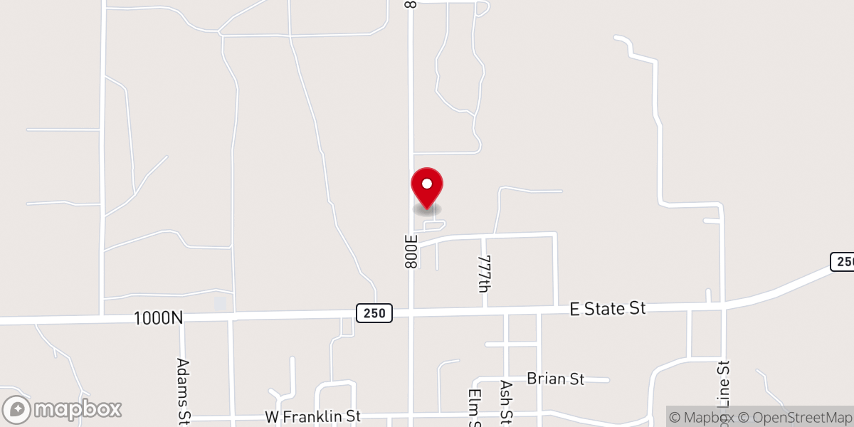 Map showing location of New Hope Christian Church