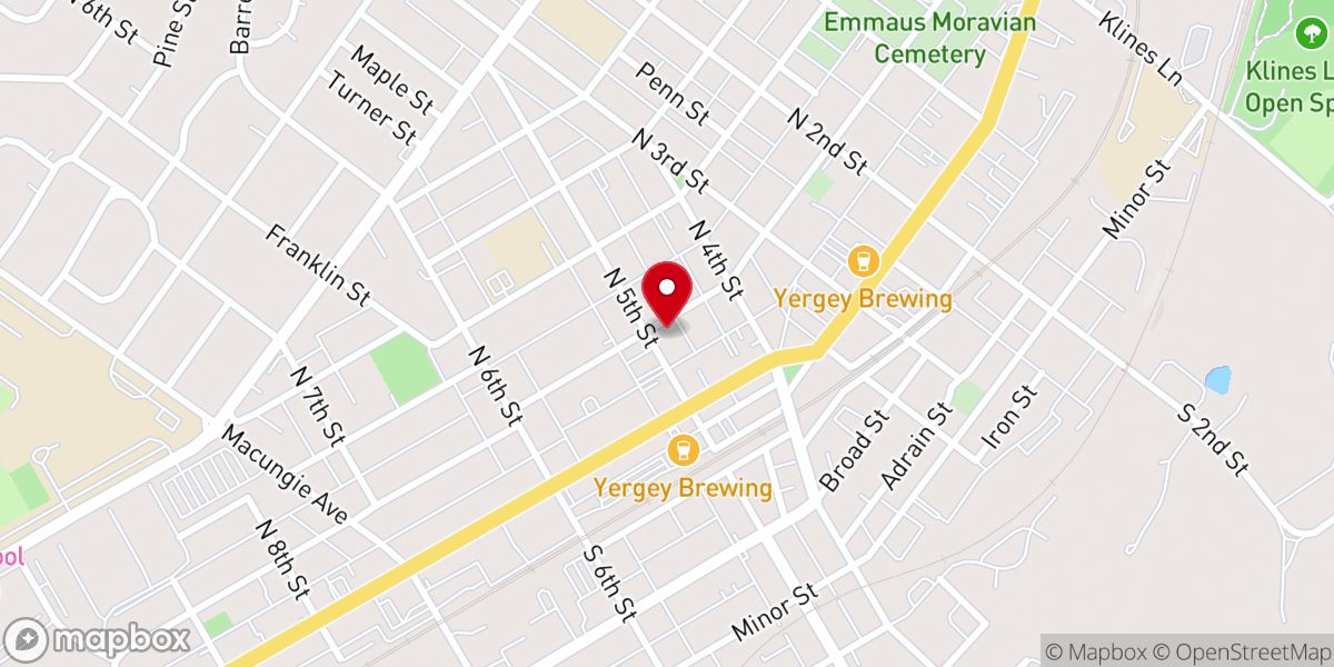 Map showing location of St. Matthew's Evangelical Congregational Church