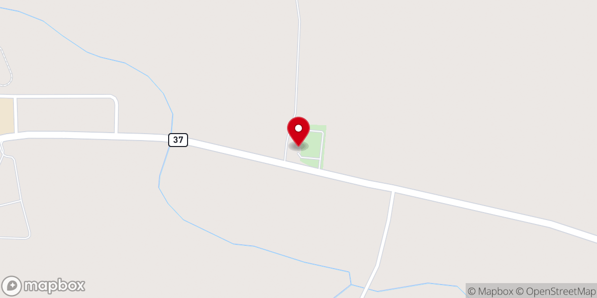 Map showing location of Salem Baptist Church