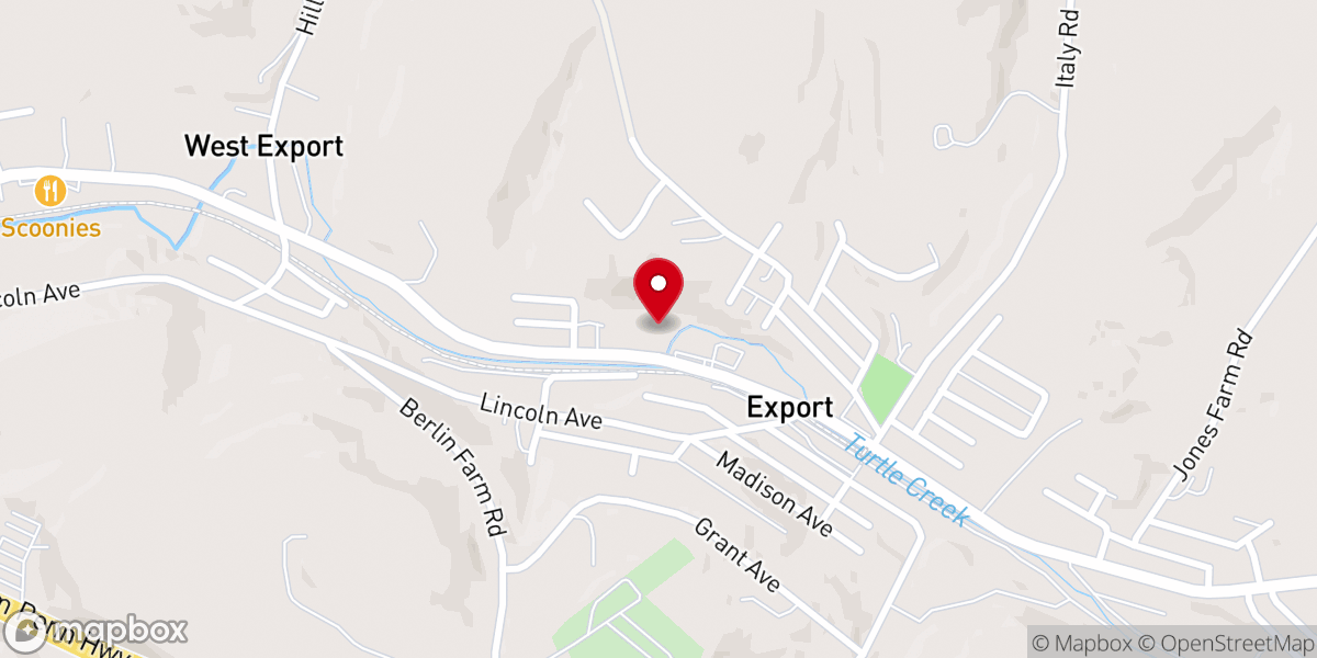 Map showing location of Murrysville Christian Concern Community Outreach Center