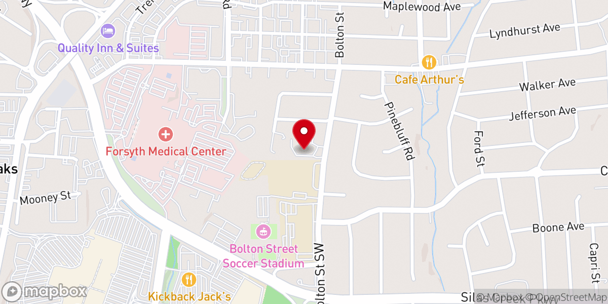 Map showing location of Christ Church Winston-Salem