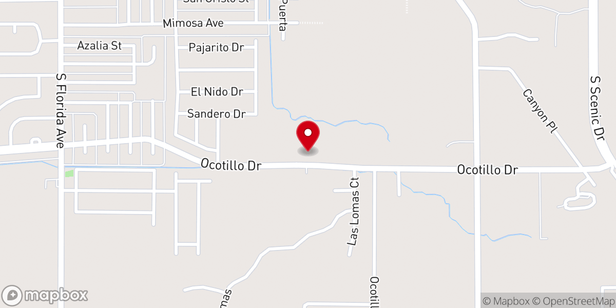 Map showing location of Primera Iglesia Bautista