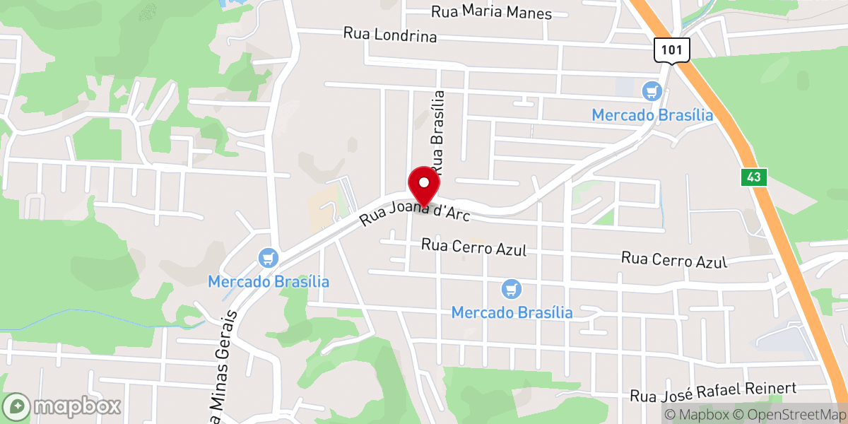 Map showing location of IEADJO - Nova Brasília Joinville