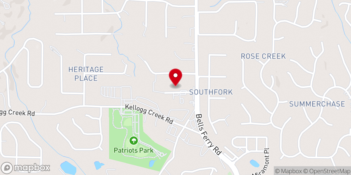 Map showing location of Hope Church