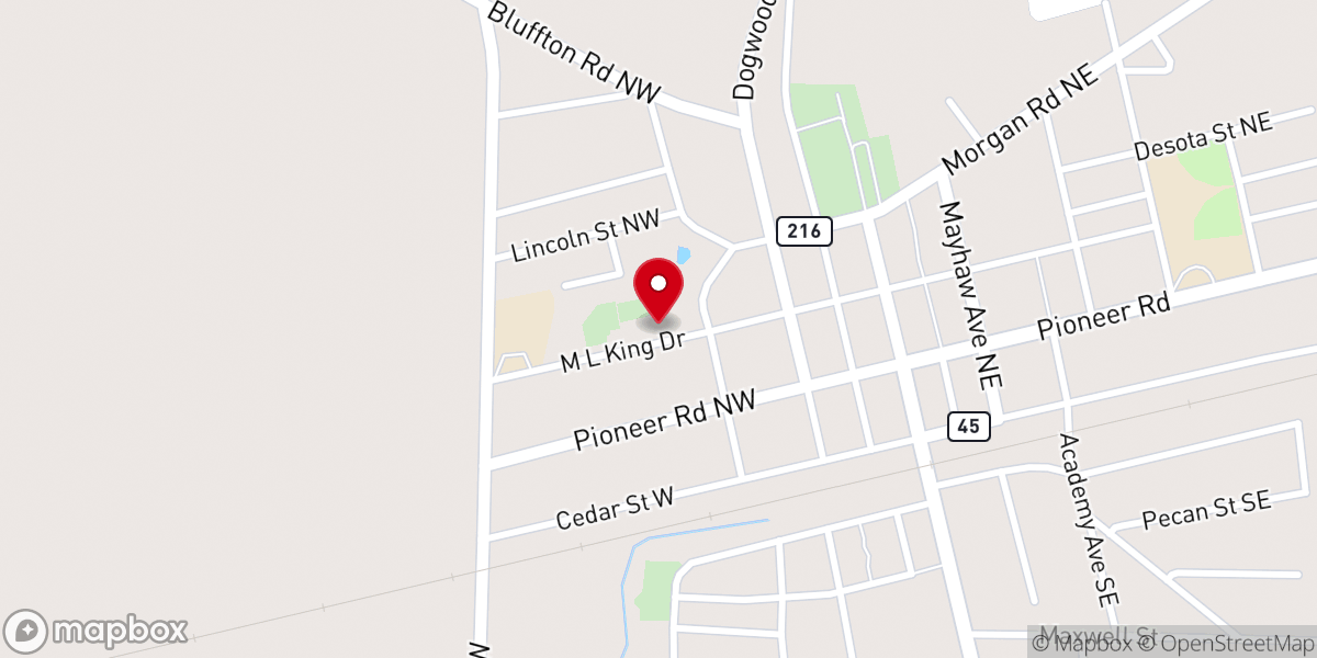Map showing location of Mt Ebel Church
