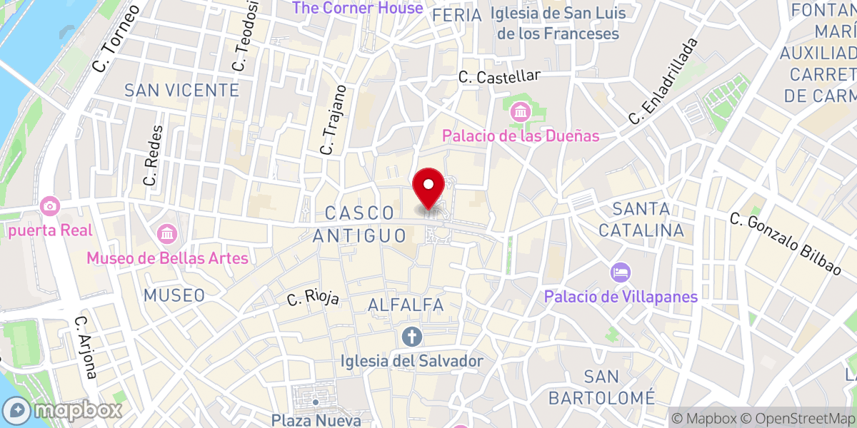 Map showing location of Setas de Sevilla