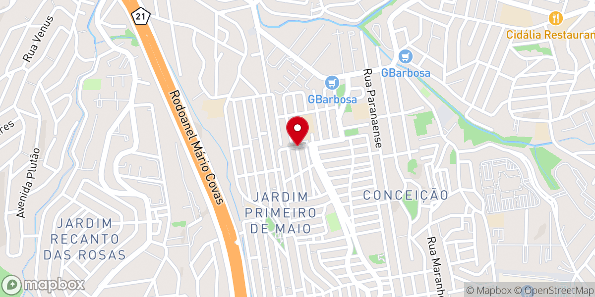 Map showing location of Igreja Cristã Pentecostal Ministerio Palavra e Redenção