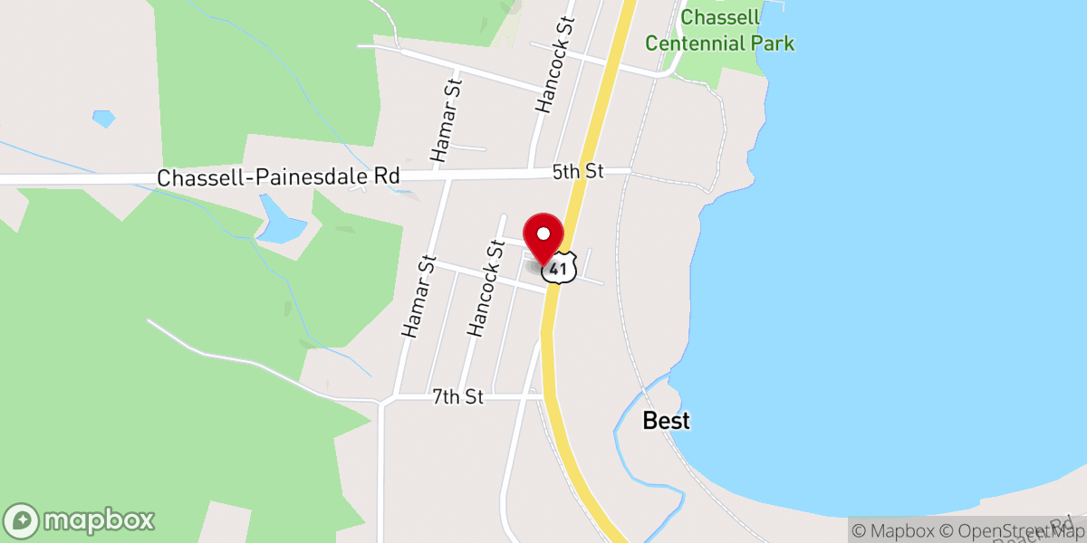 Map showing location of Saint Anne's Catholic Church