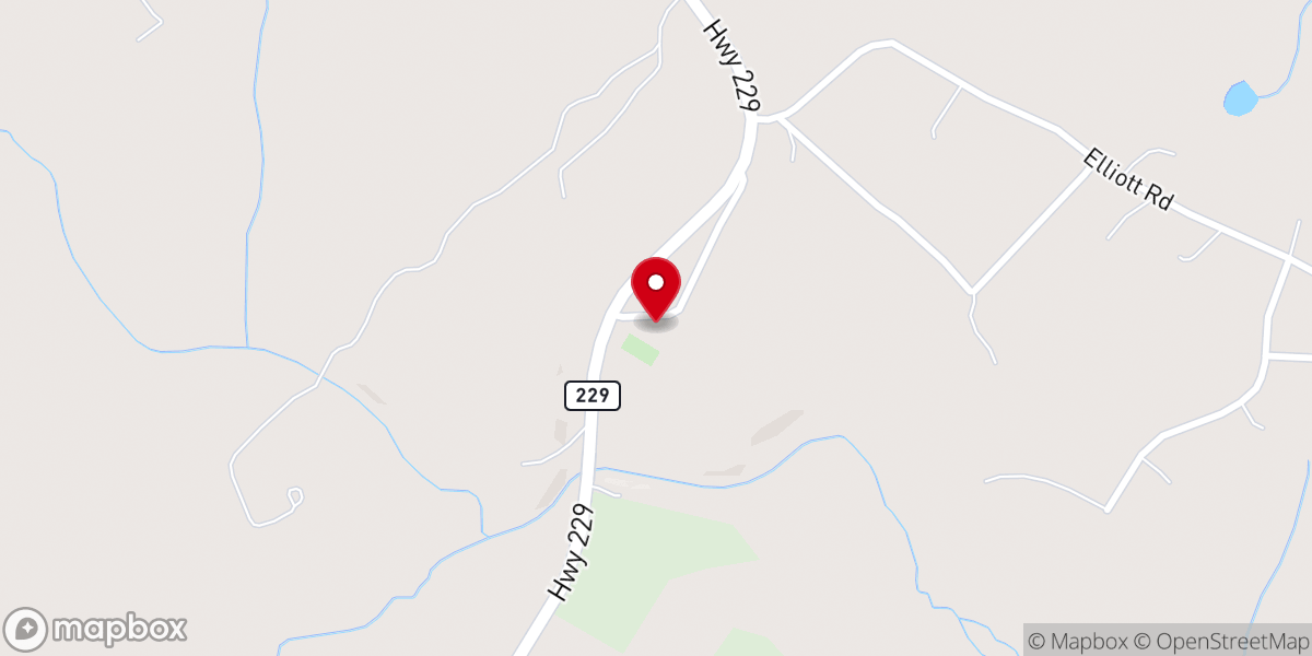 Map showing location of Shoal Creek Primitive Baptist Church