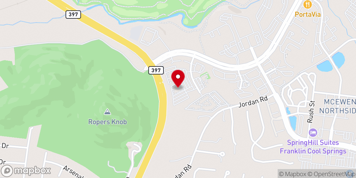 Map showing location of His House Nashville