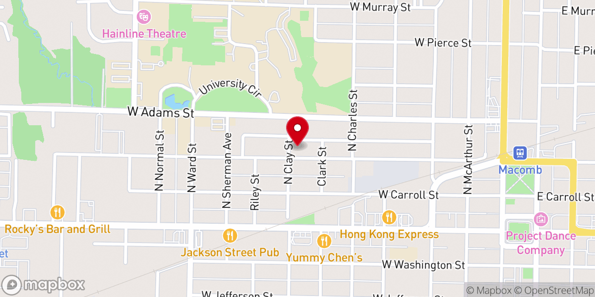 Map showing location of Immanuel Lutheran Student Center