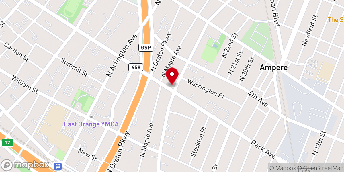 Map showing location of St John's United Methodist Church