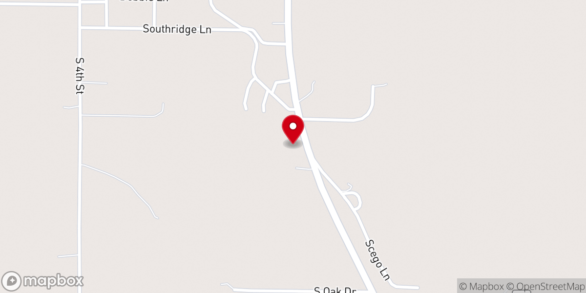 Map showing location of Owensville Church of Christ