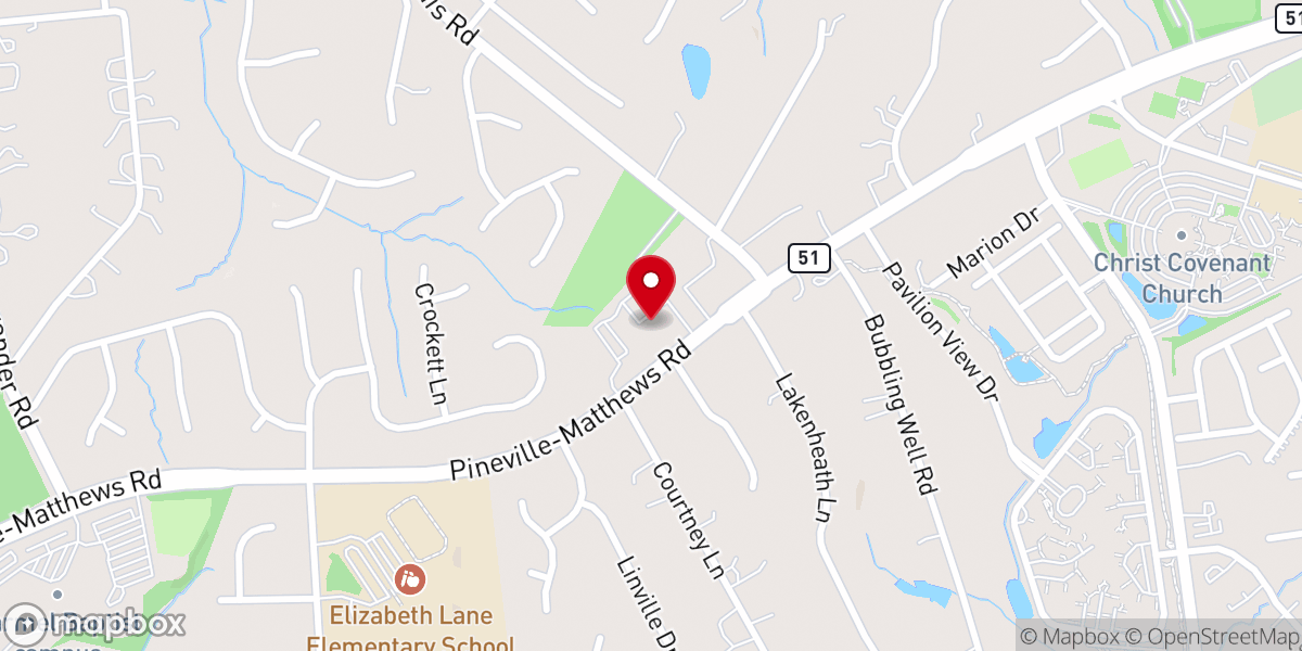 Map showing location of Cross & Crown Lutheran Church