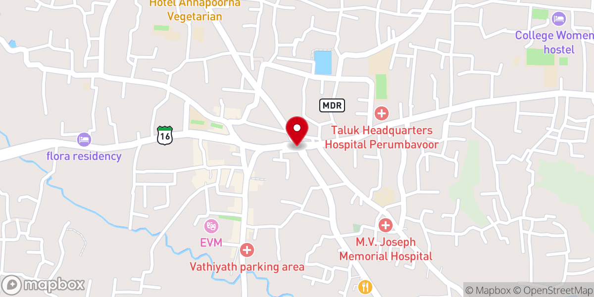 Map showing location of TPM, Perumbavoor