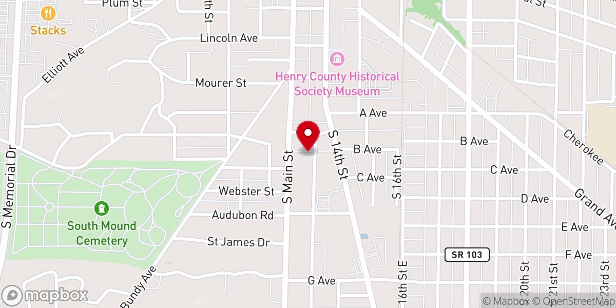 Map showing location of New Castle Seventh-day Adventist Church