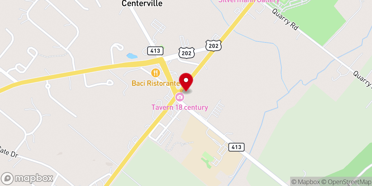 Map showing location of Assembly Hall of Jehovahs Witnesses of Buckingham Township Inc