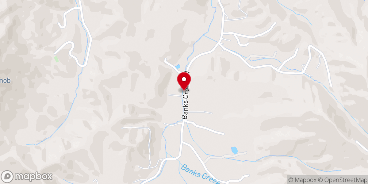 Map showing location of Banks Creek Bible Church