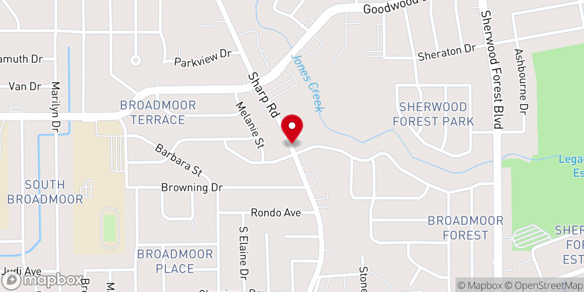 Map showing location of East Baton Rouge Parish - Brec-Recreation and Park Commission