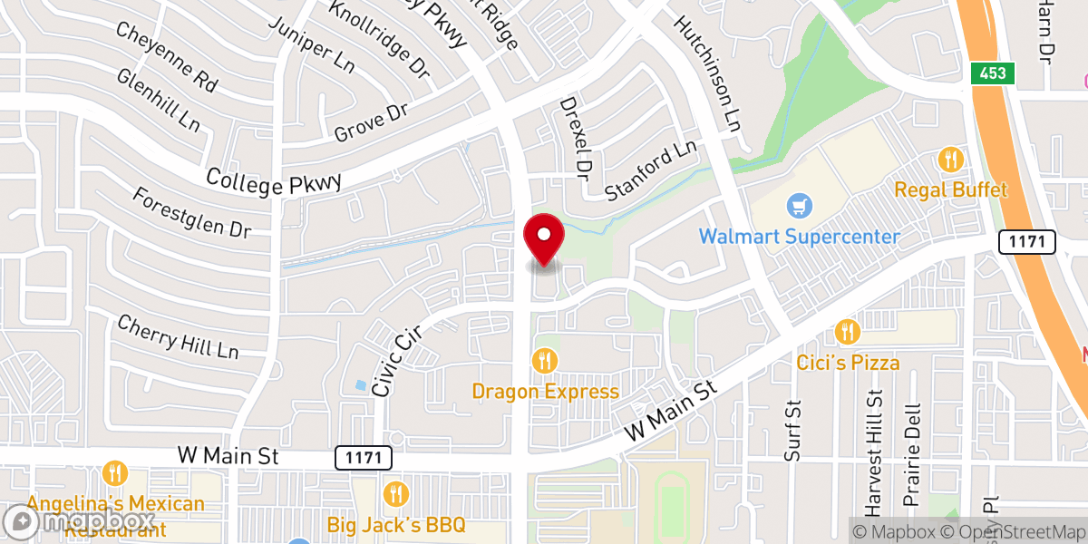 Map showing location of Legacy Church