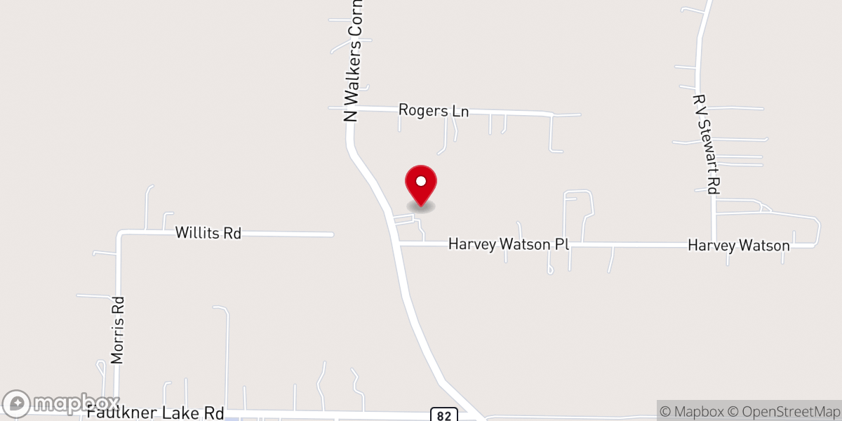 Map showing location of Grace Baptist Church