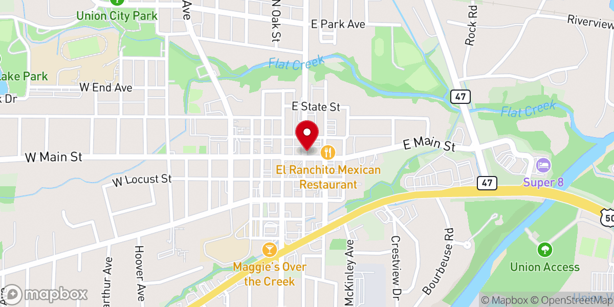 Map showing location of Franklin County Circuit Court