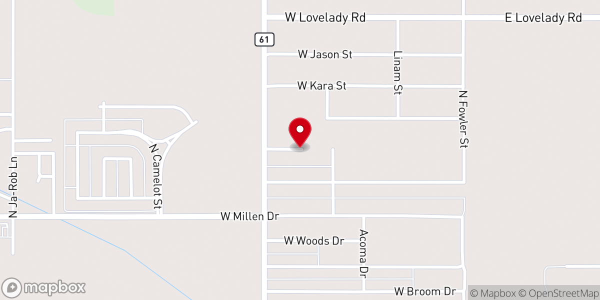 Map showing location of New Life Fellowship Church